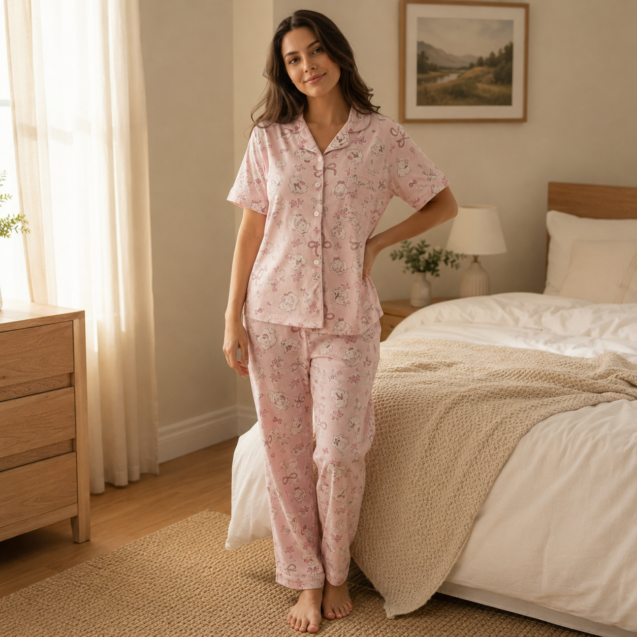 Pijama Poli-algodón Pantalón conejos