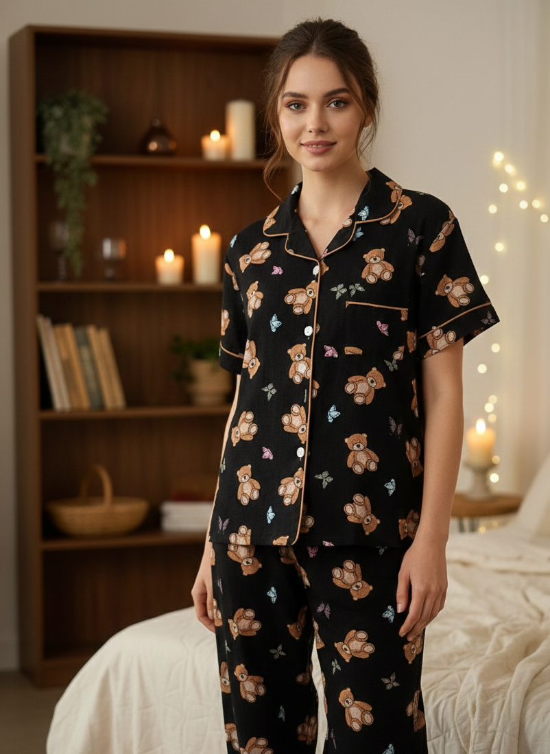 Pijama crepé pantalón