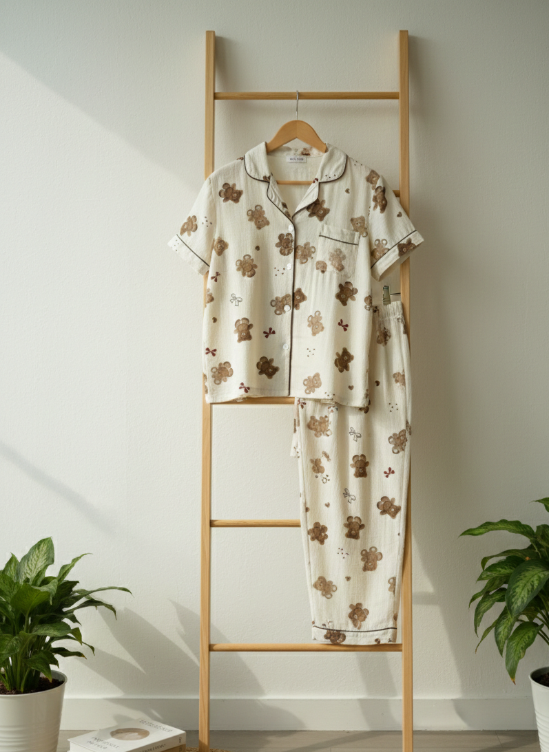 Pijama crepé pantalón
