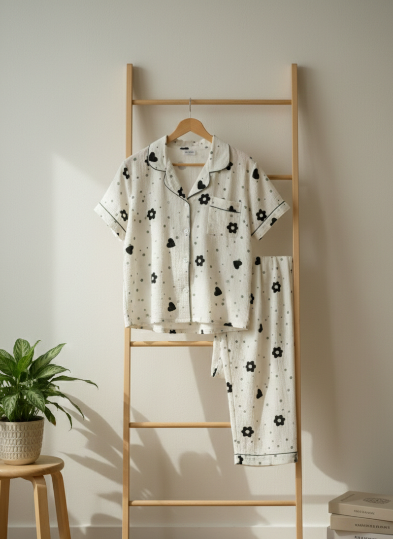 Pijama crepé pantalón